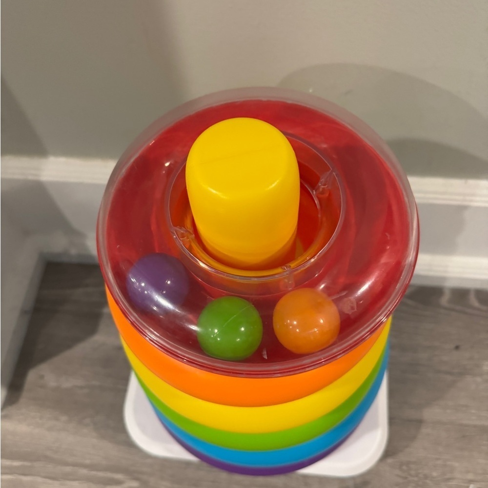 Fisher-Price Jumbo Stacker Rainbow Stacking Rings 16 inches tall 11 inches wide - Picture 4 of 4